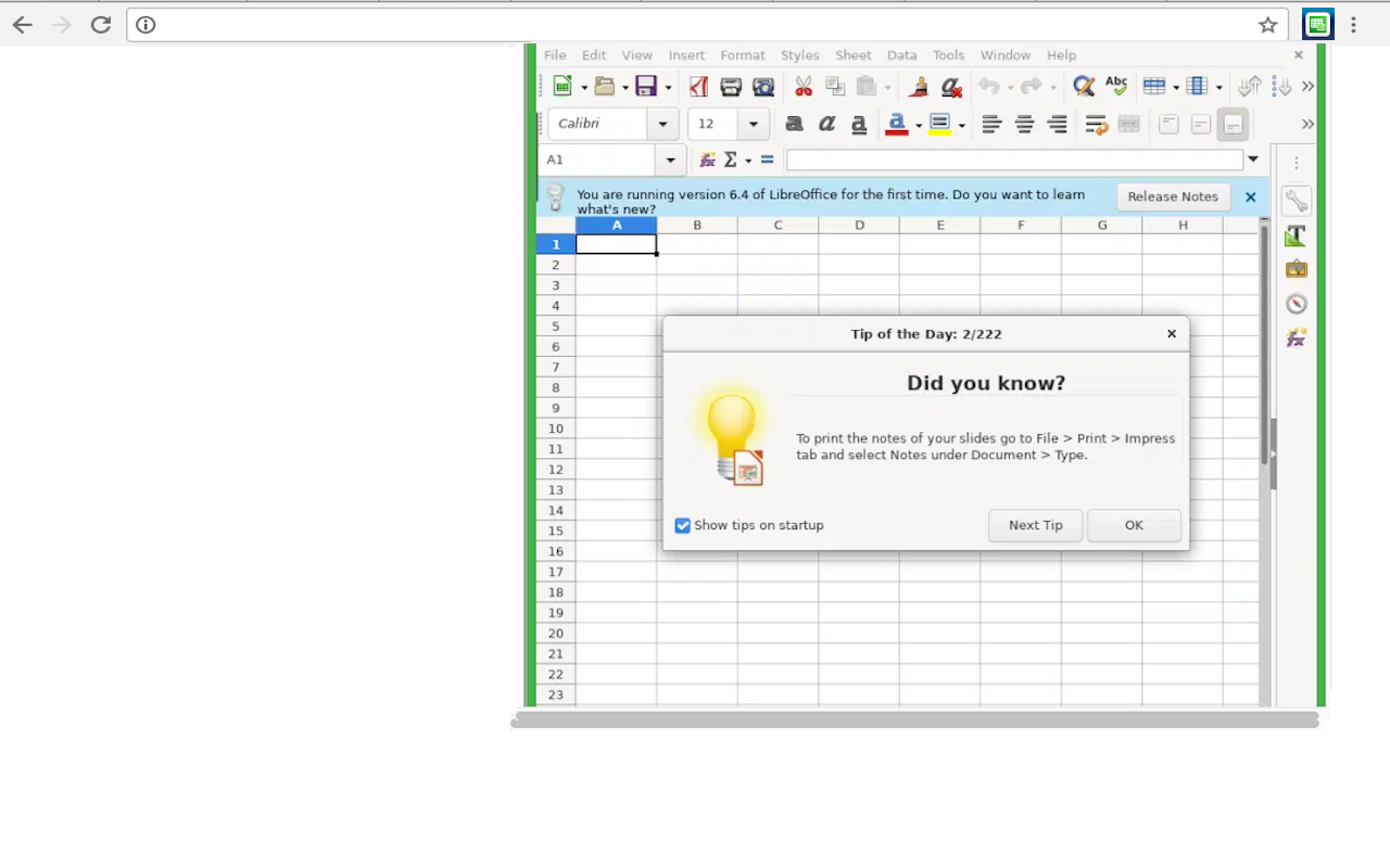 LibreOffice Calc 在线截图2