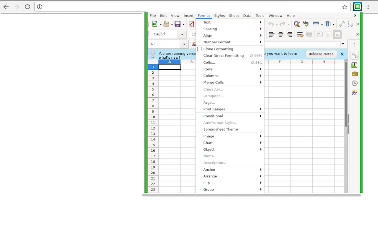 LibreOffice Calc 在线截图3