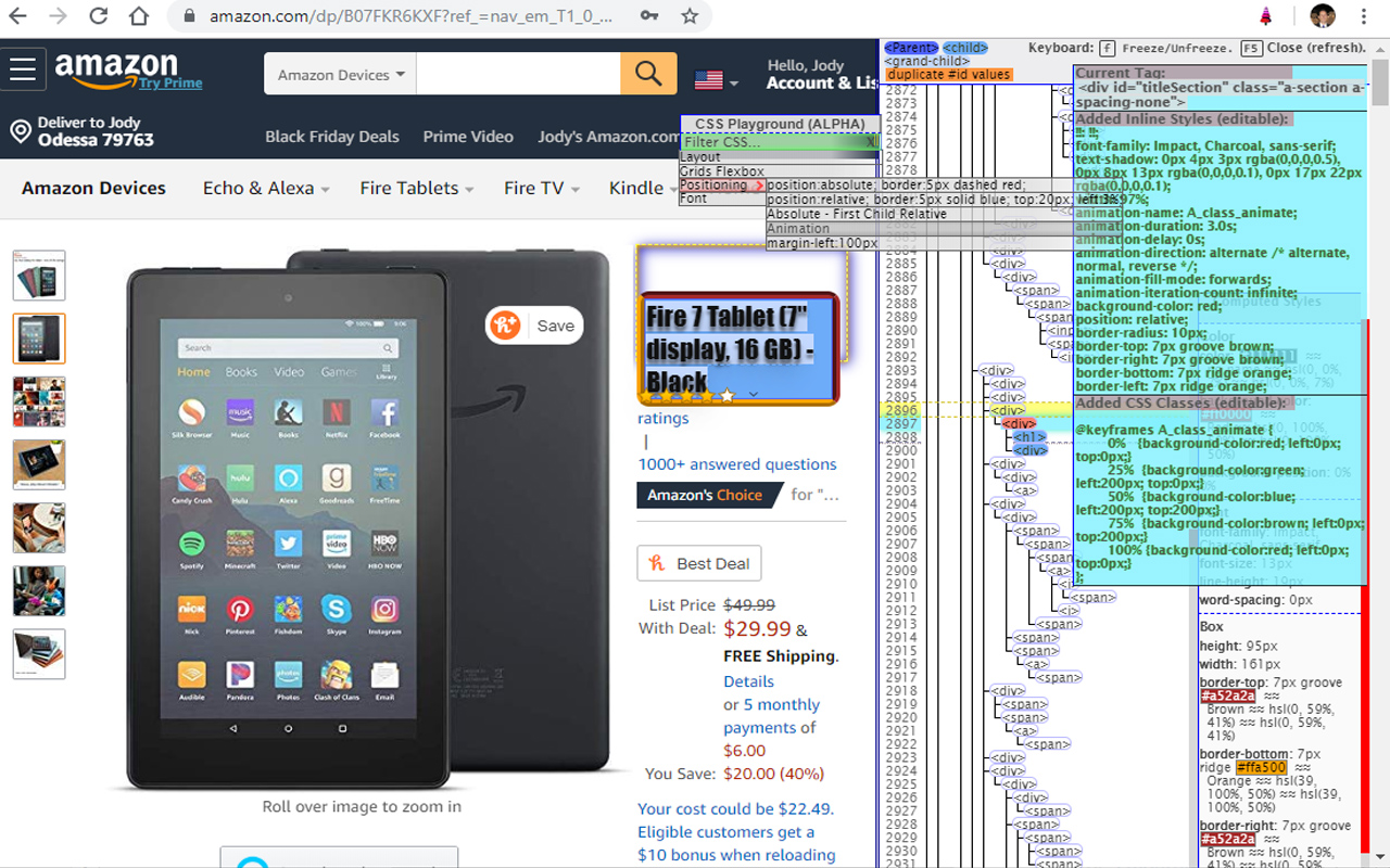 Css Playground and Dom Tree截图2