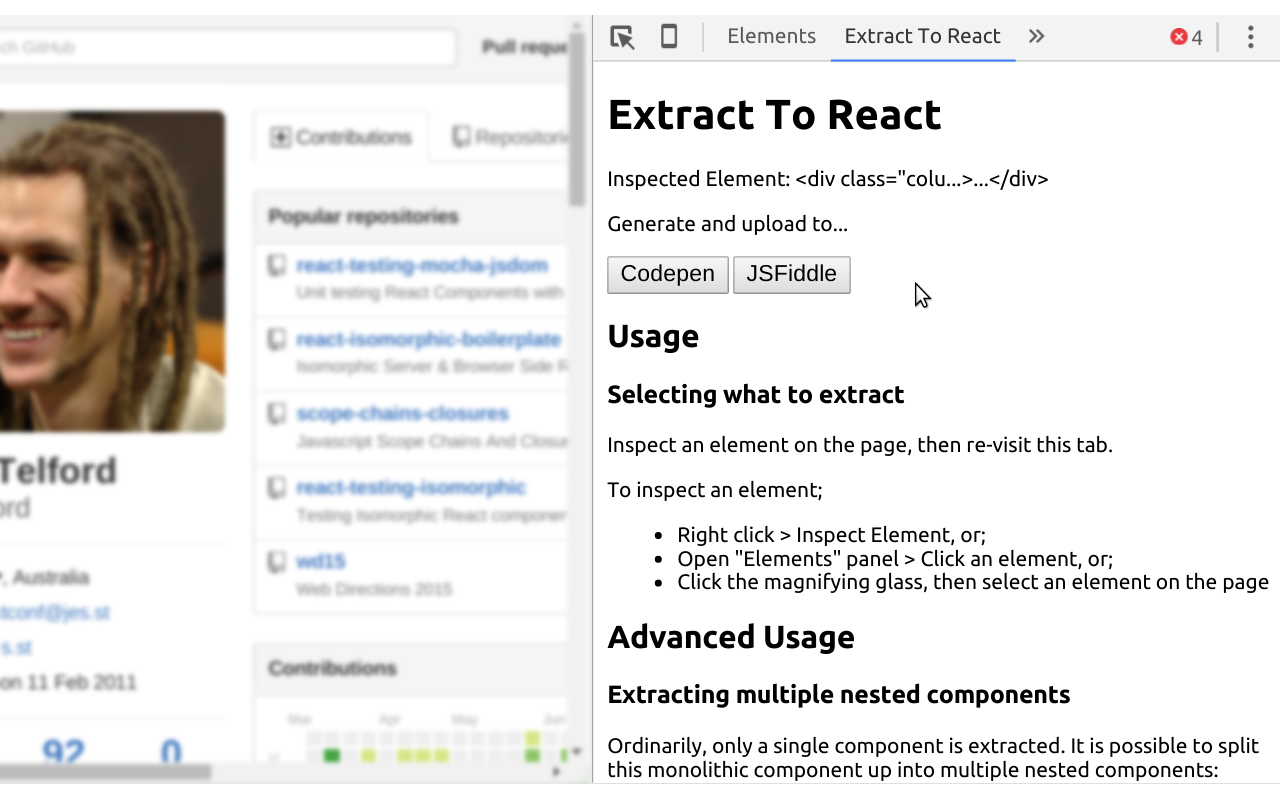 Extract to React截图4