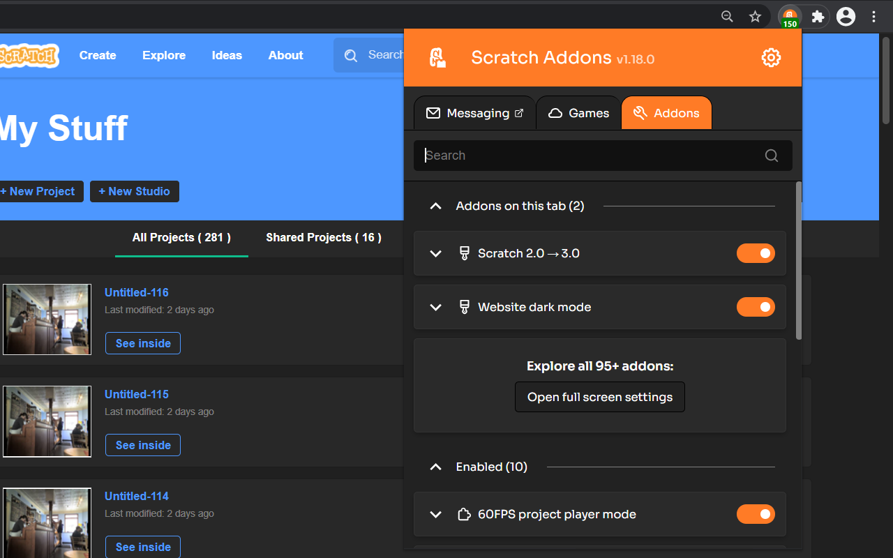 Scratch Addons截图5