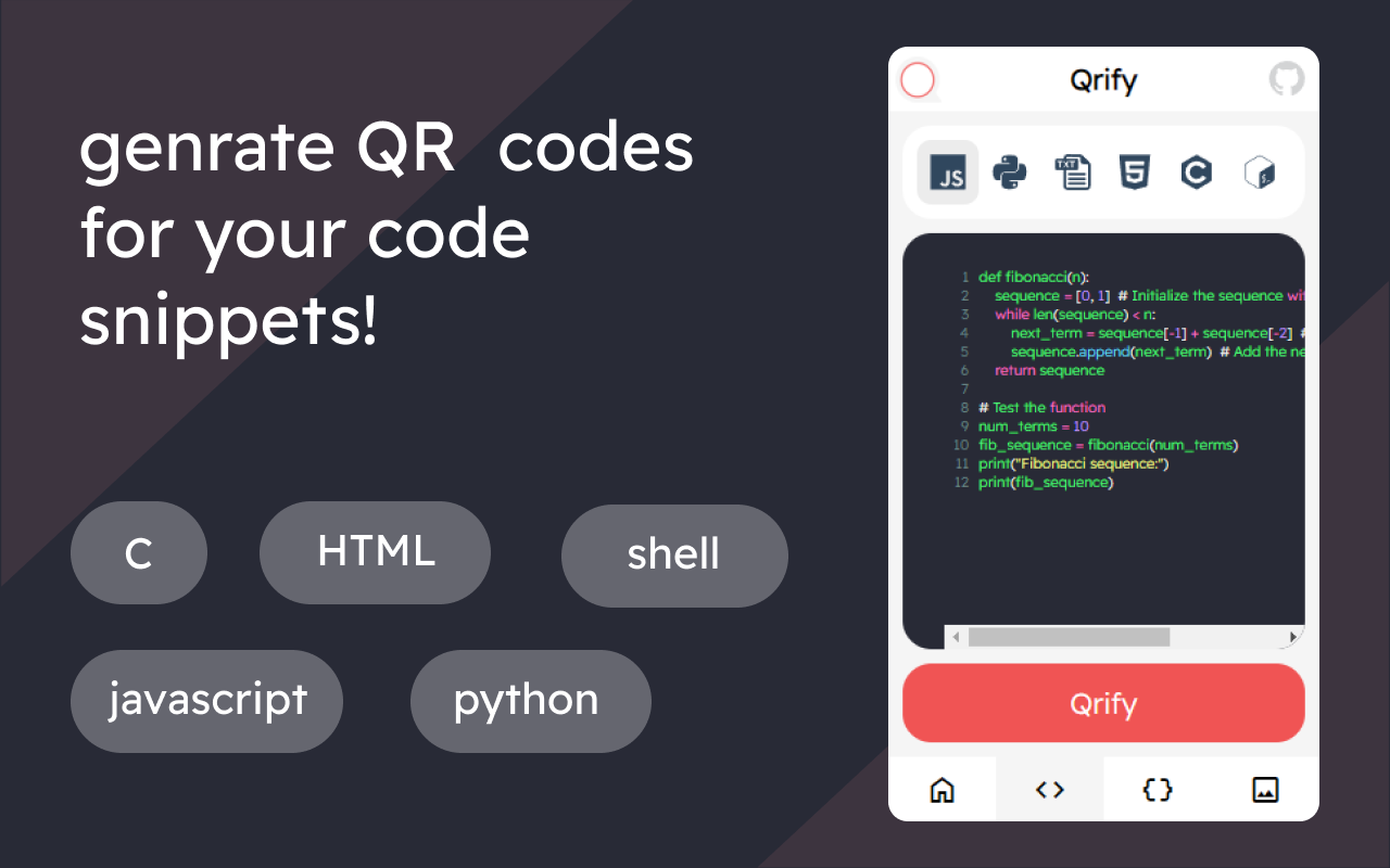Qrify - qr code generator and scanner截图1