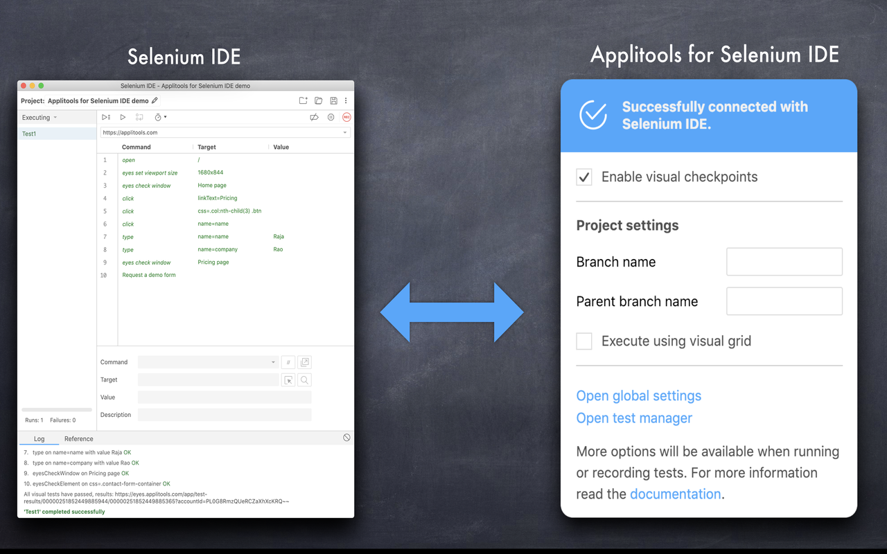 Applitools for Selenium IDE截图4