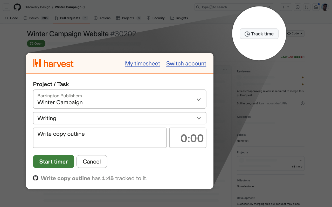 Harvest Time Tracker截图2