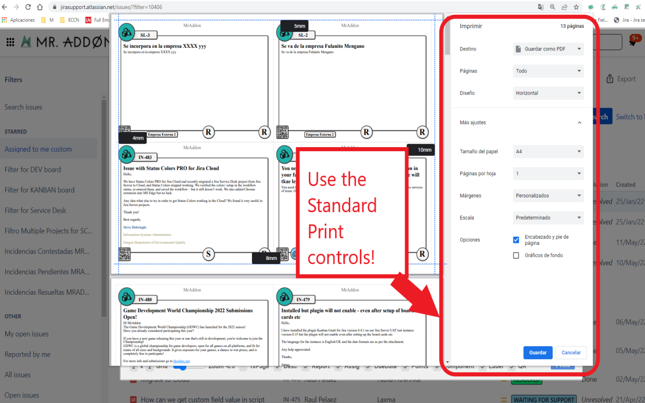 QR Issue Card Printer PRO for JIRA Cloud截图4