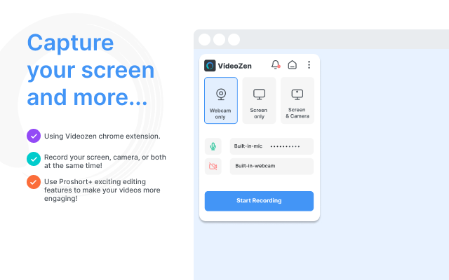 Videozen: Screen and Camera Recorder截图3