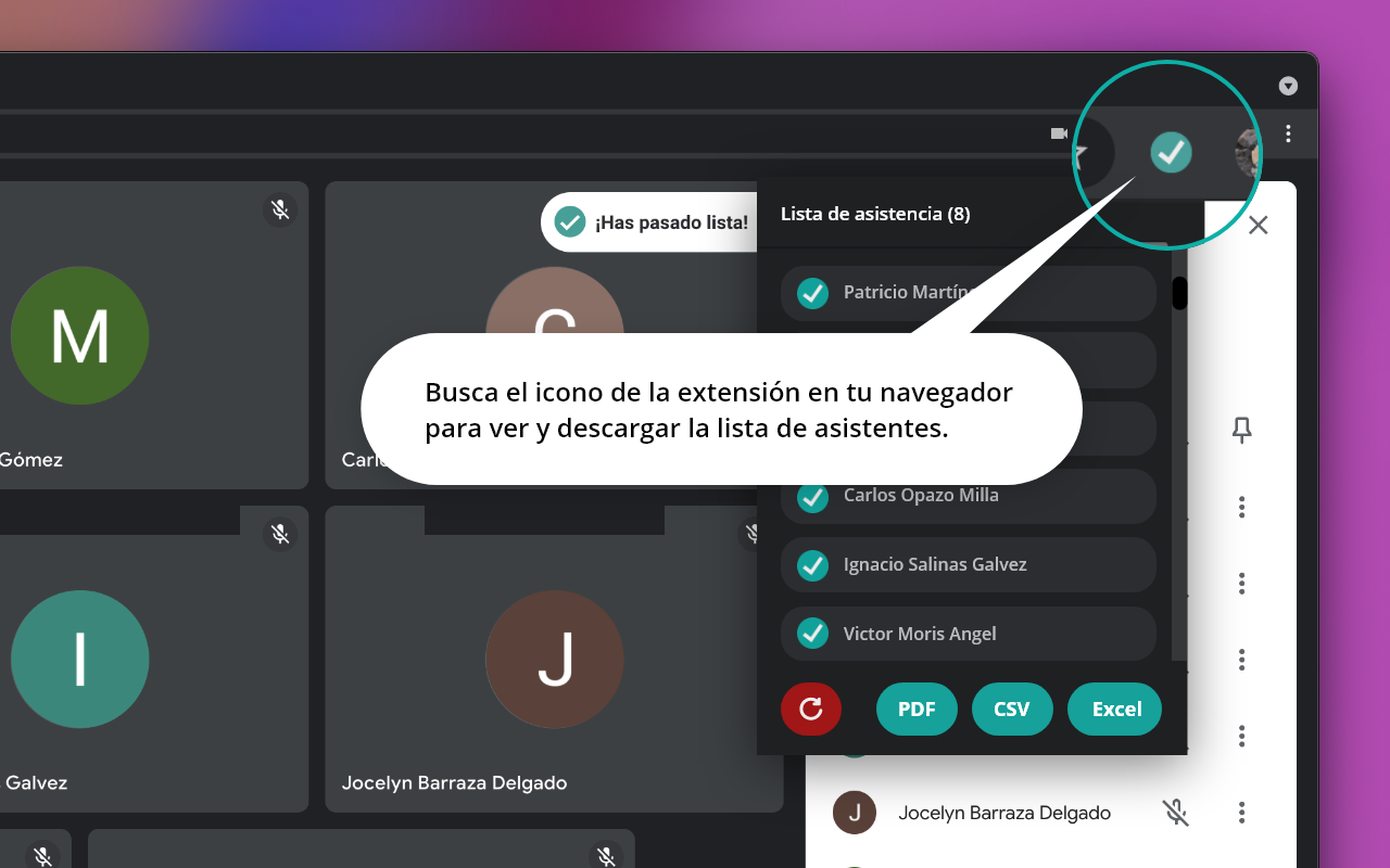 Pasar Lista en Meet截图1