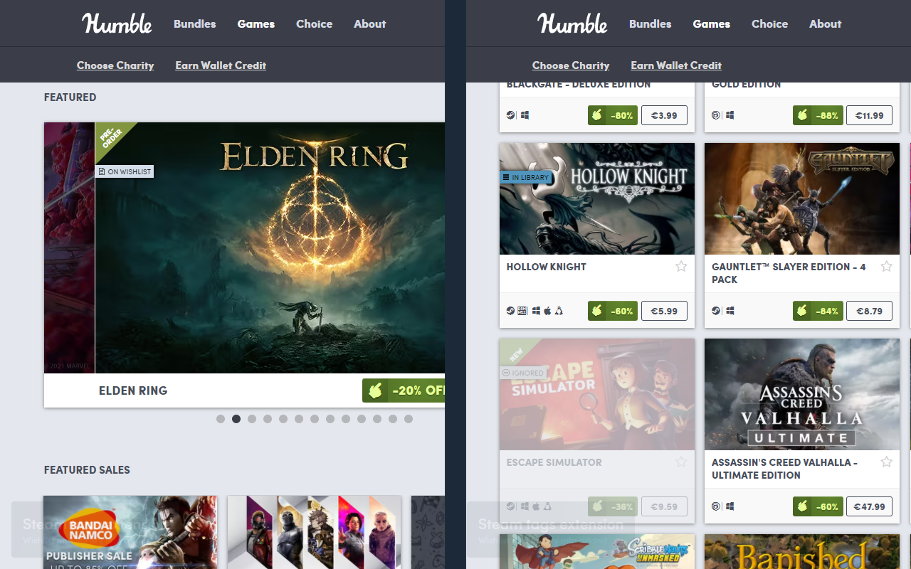 Steam tags for Humble Bundle截图1