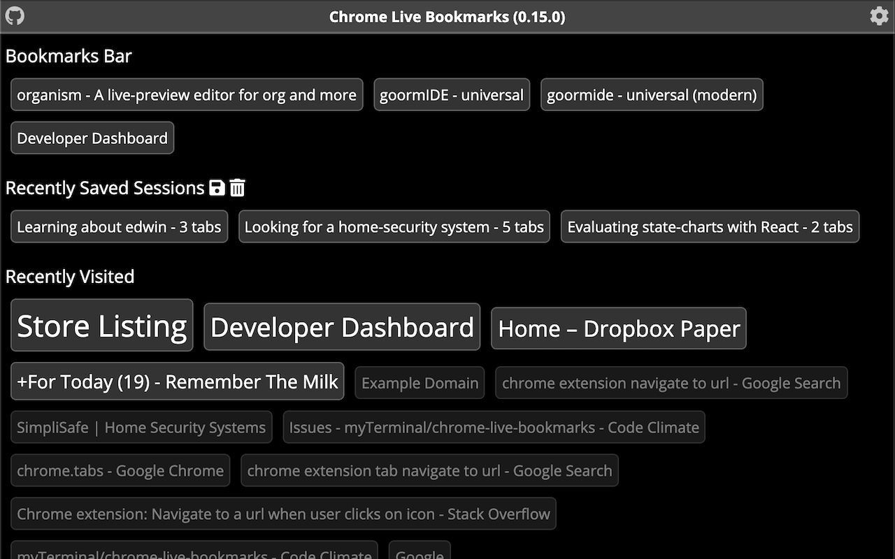 Chrome Live Bookmarks截图1