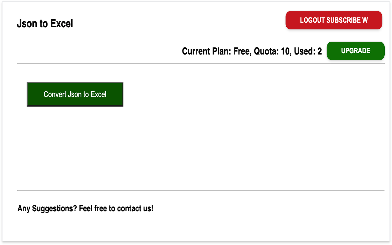 Json to Excel截图1