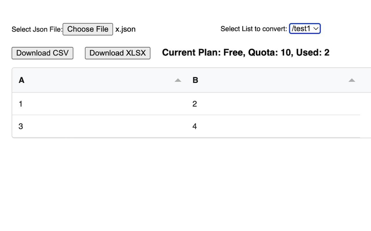 Json to Excel截图2