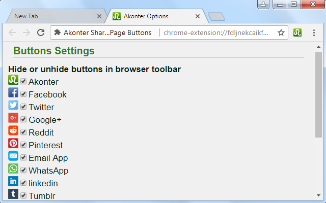 Akonter Share link & Page Buttons截图2