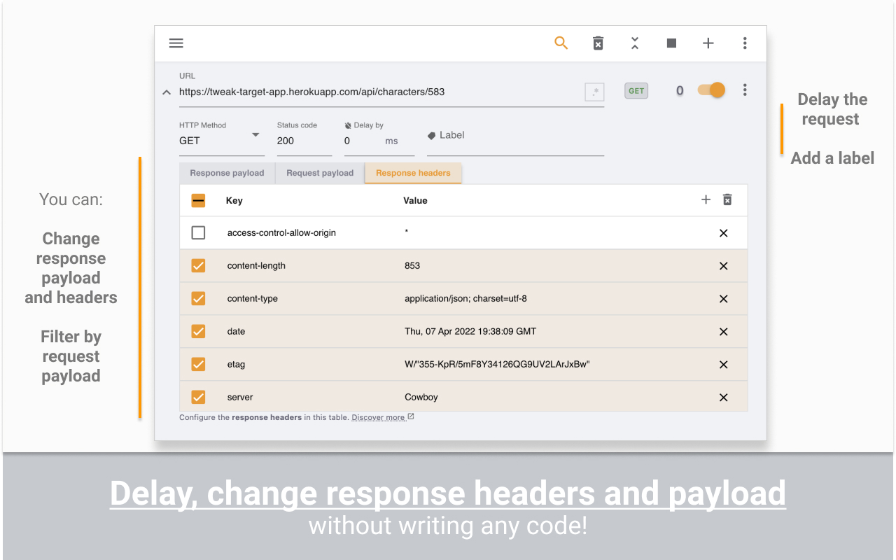 tweak: mock and modify HTTP requests截图4