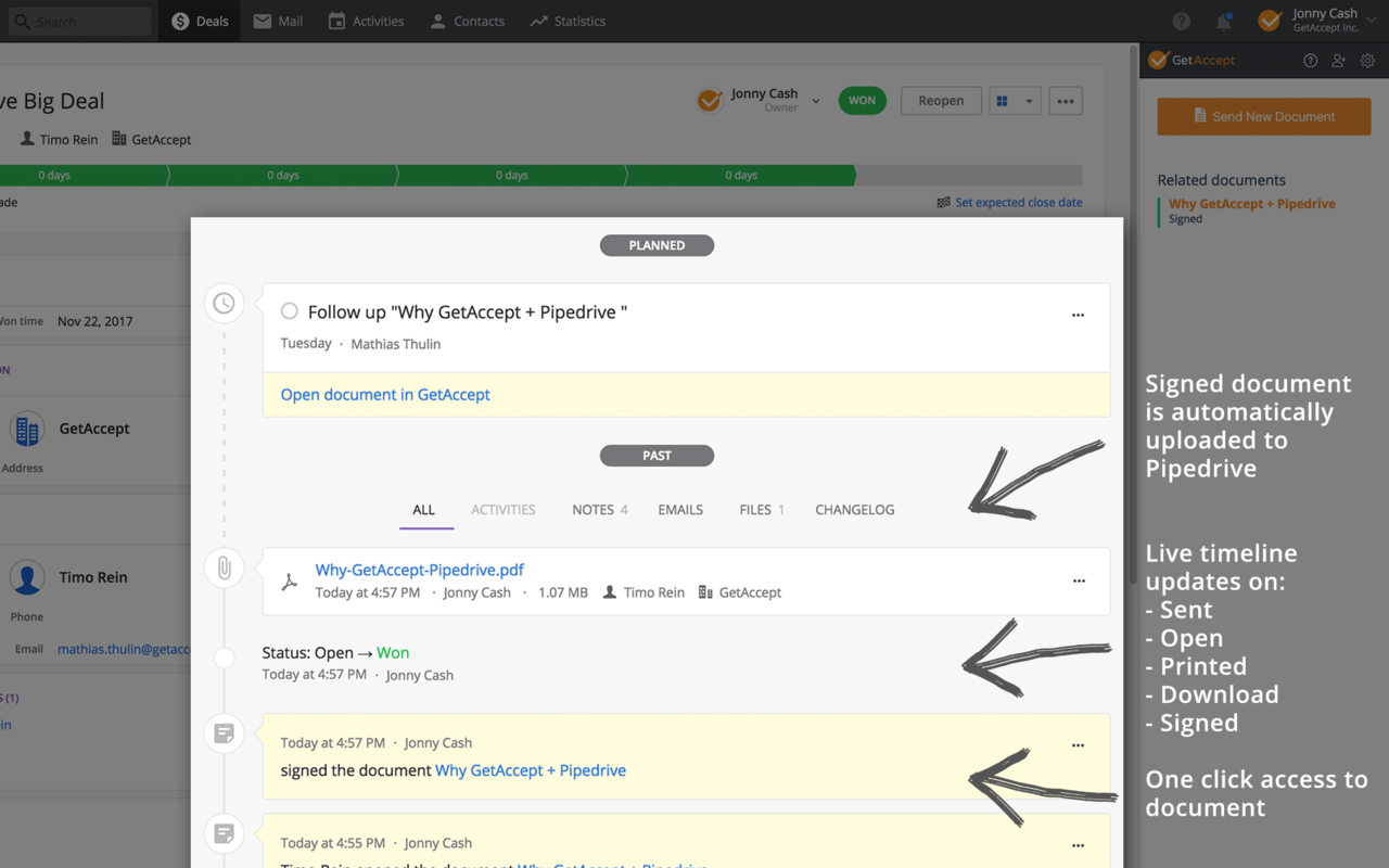 Pipedrive eSignatures by GetAccept截图1