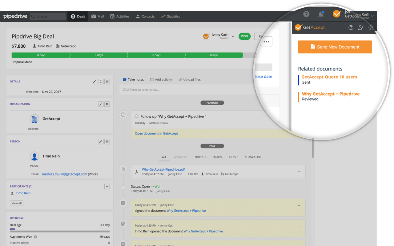 Pipedrive eSignatures by GetAccept截图3