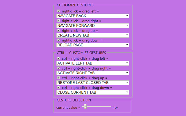Mouse Gestures crx截图3