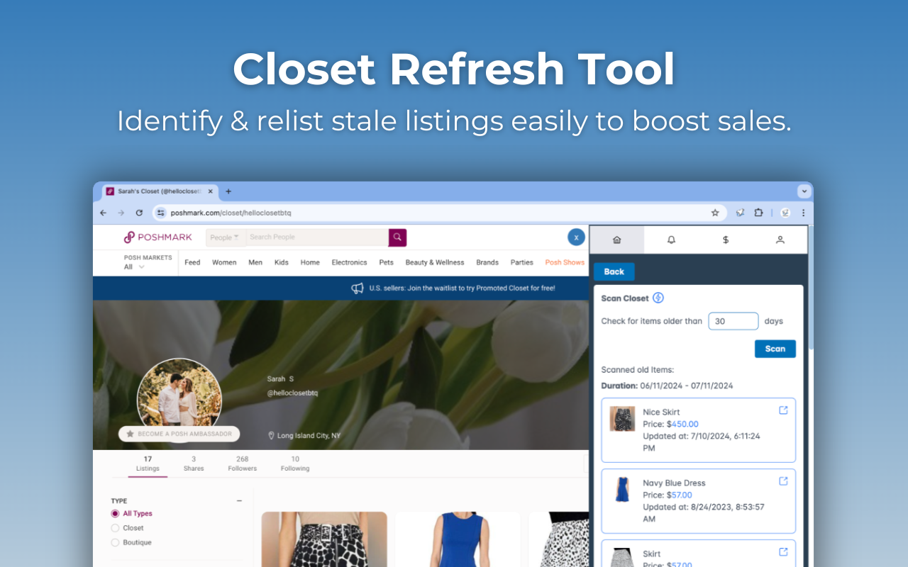 PoshPop | Poshmark Closet Bot截图1