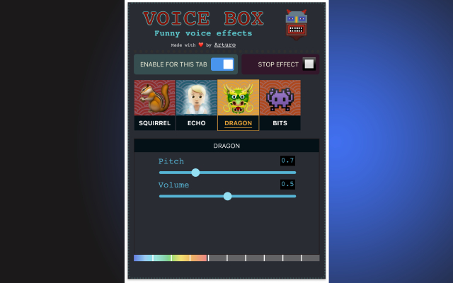 Voice Changer for Chrome (by noise-box)截图1