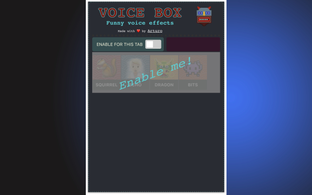 Voice Changer for Chrome (by noise-box)截图2