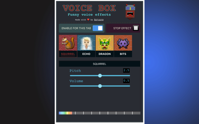 Voice Changer for Chrome (by noise-box)截图3