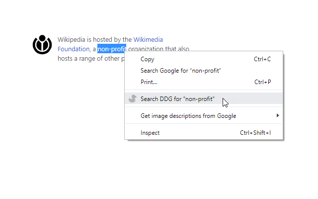 DuckDuckGo Search - Context Menu and Omnibox截图1