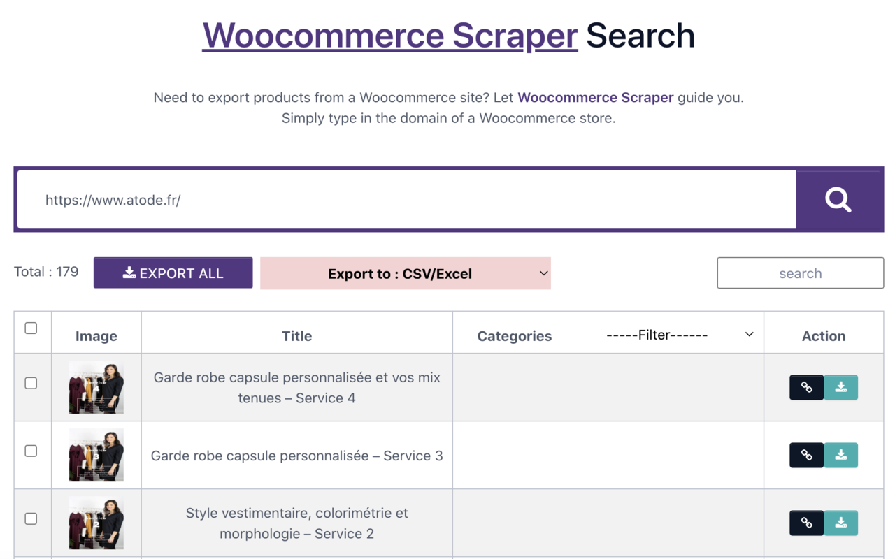 Woocommerce Scraper截图2