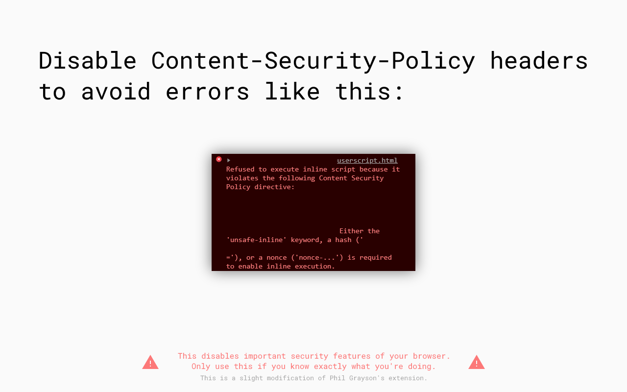Always Disable Content-Security-Policy截图1
