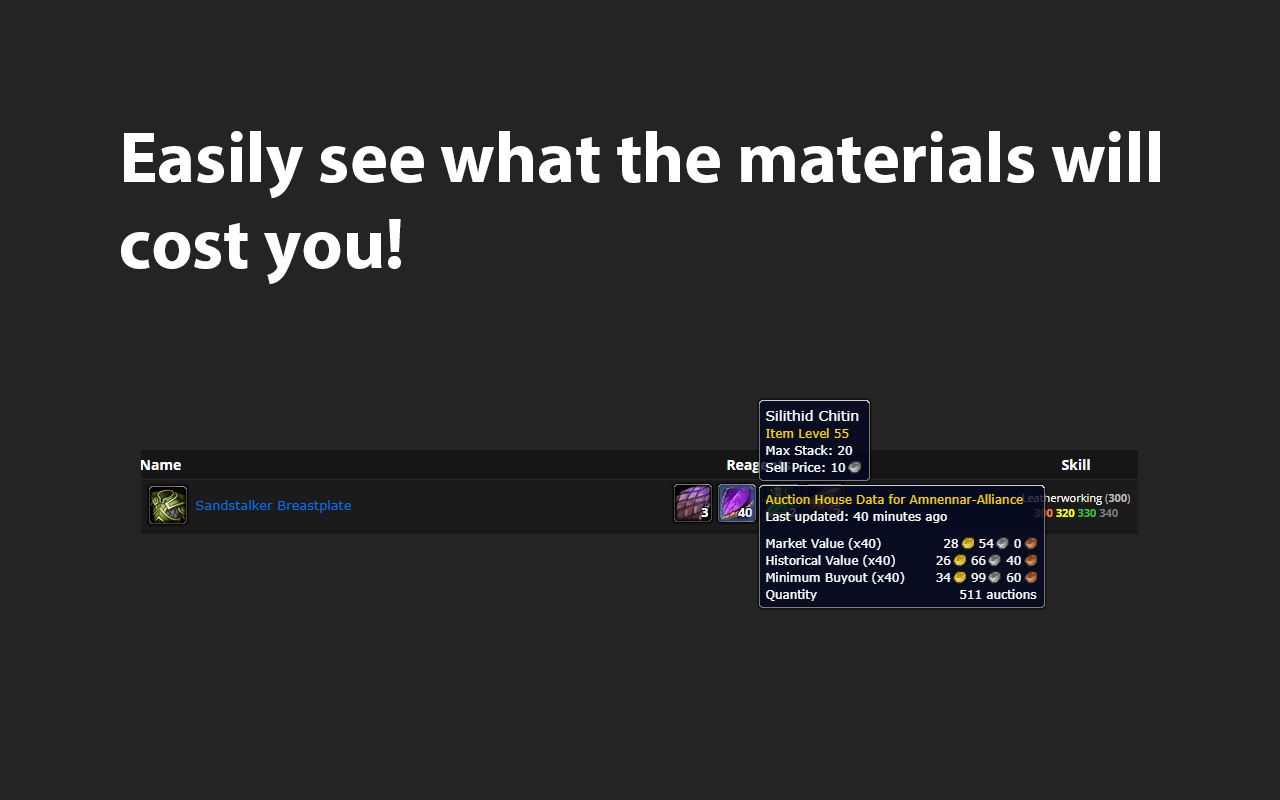 Auctionoton: Auction House Prices for Wowhead截图1