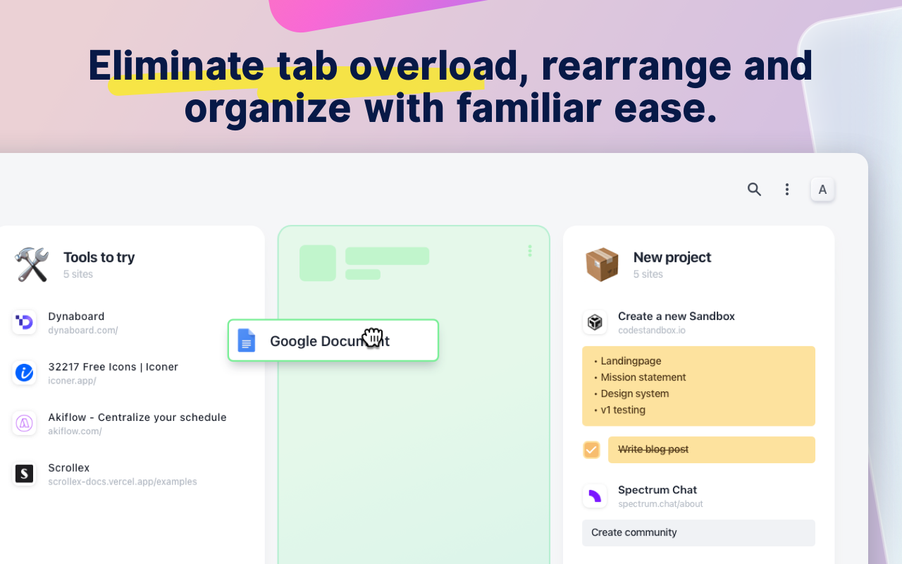 tabExtend - Easy Tab manager截图4