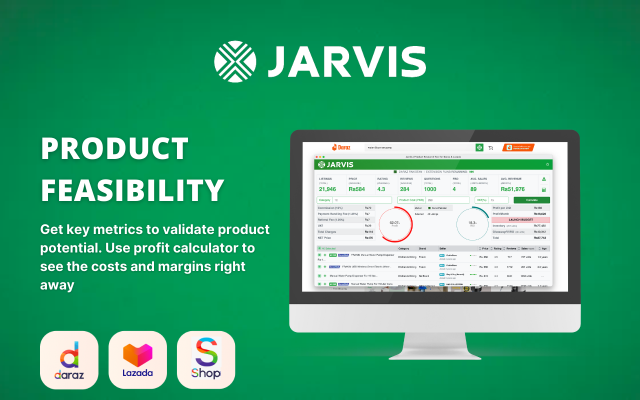 Jarvis - Product Research for Daraz & Lazada截图4