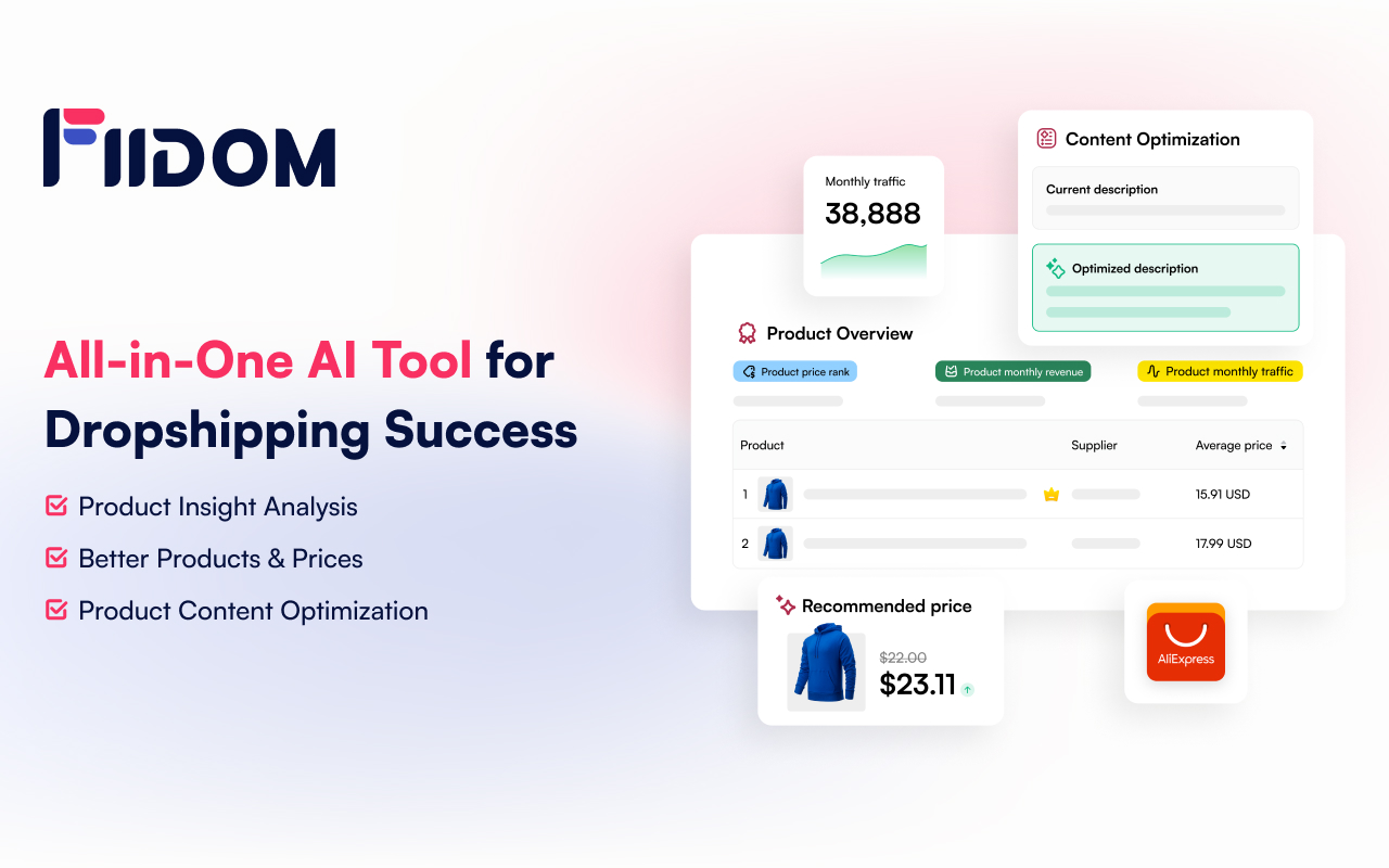 Fiidom - AliExpress Dropshipping & Shopify Analytics截图3