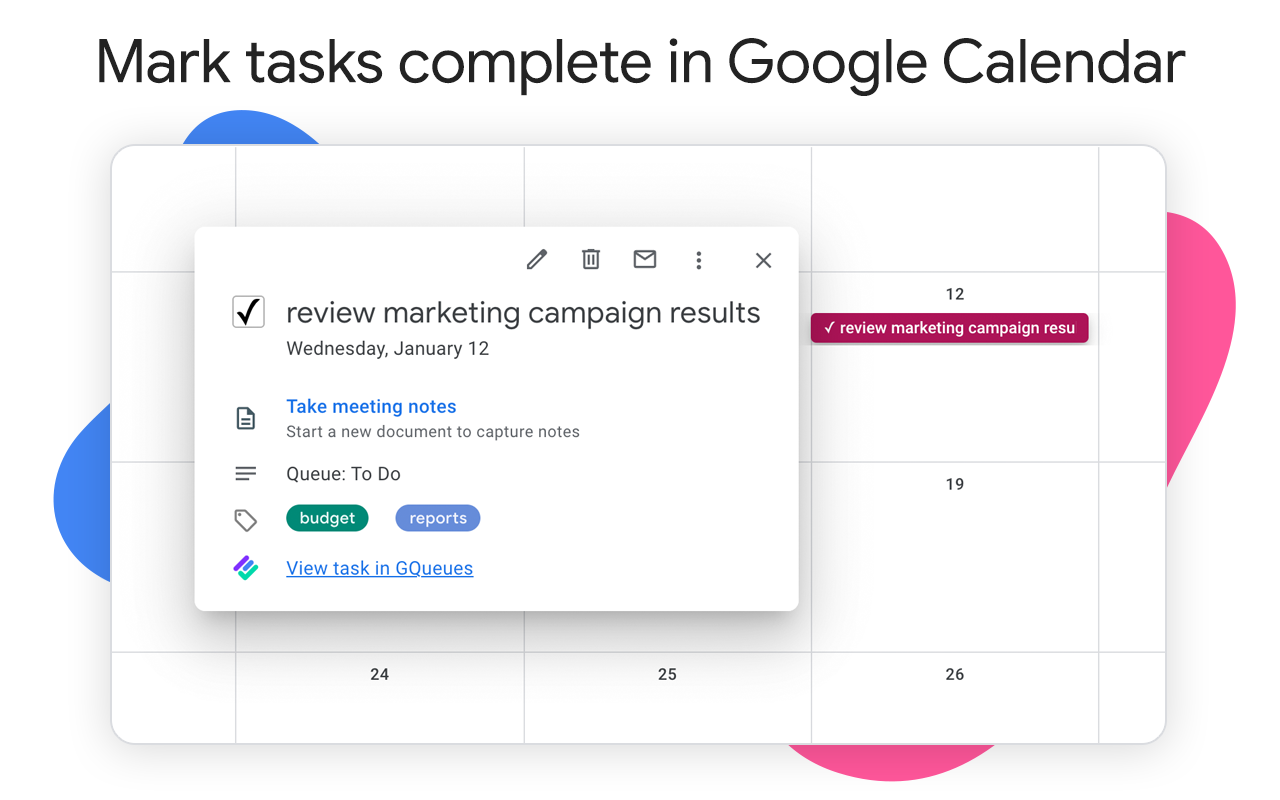 GQueues for Google Calendar截图1