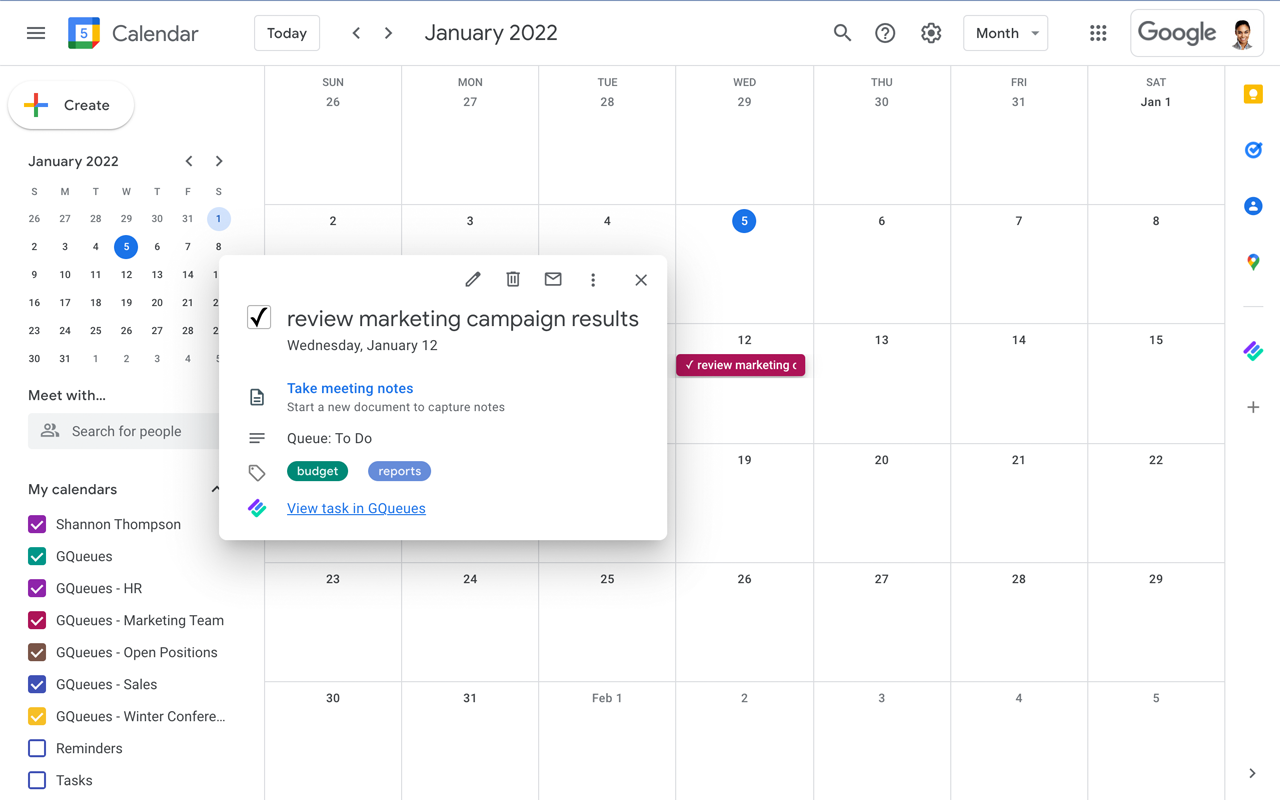 GQueues for Google Calendar截图2