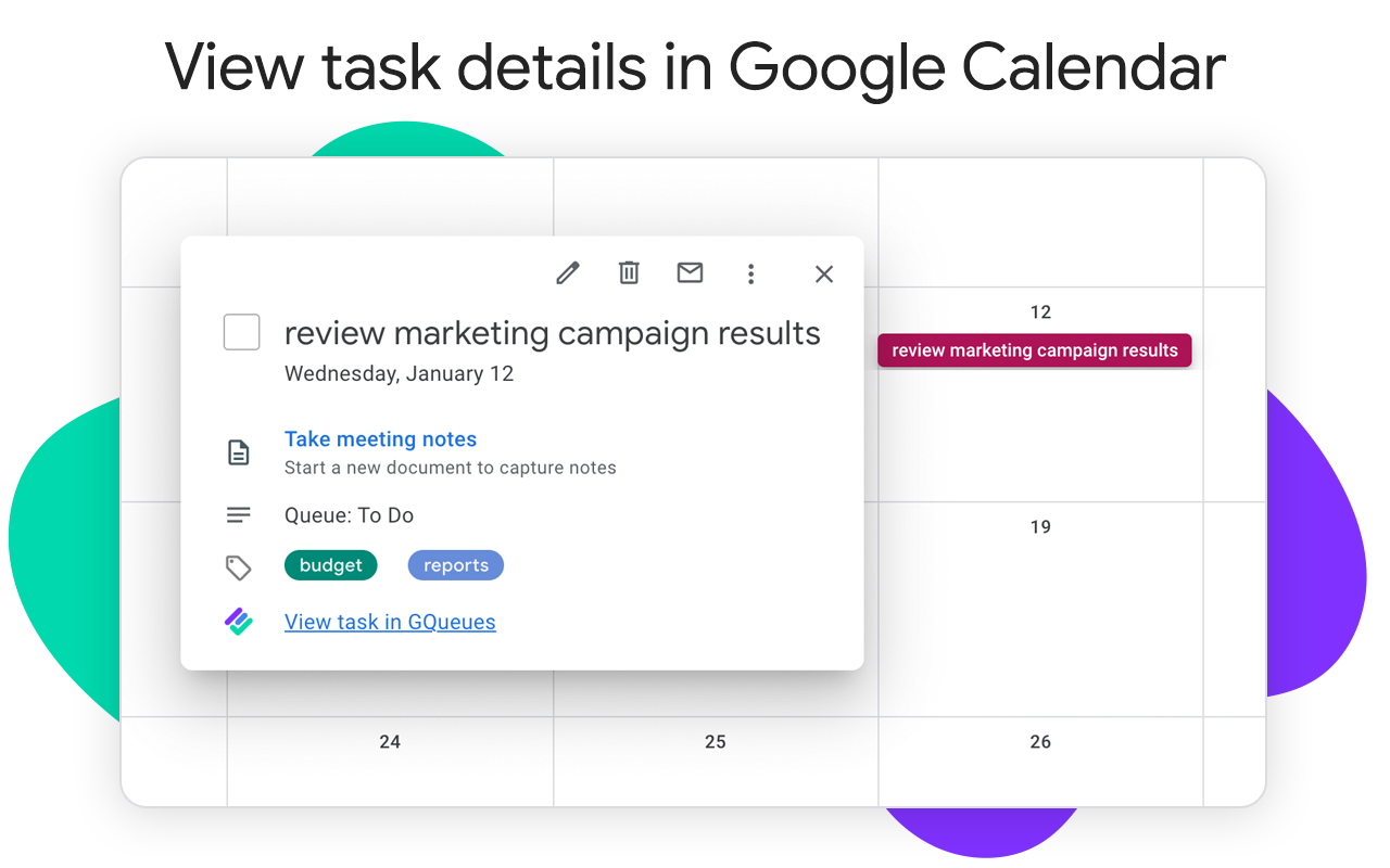 GQueues for Google Calendar截图3