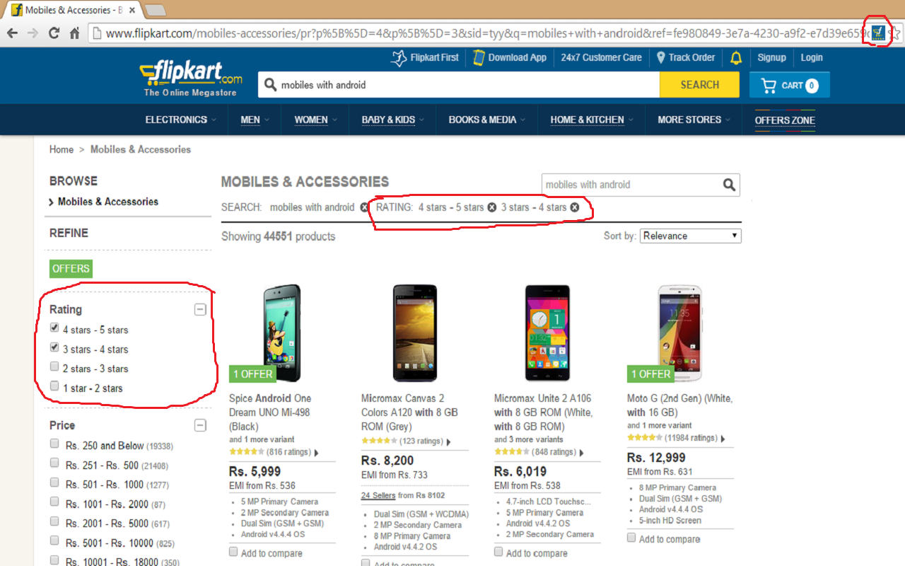 Flipkart Ratings Filter截图1
