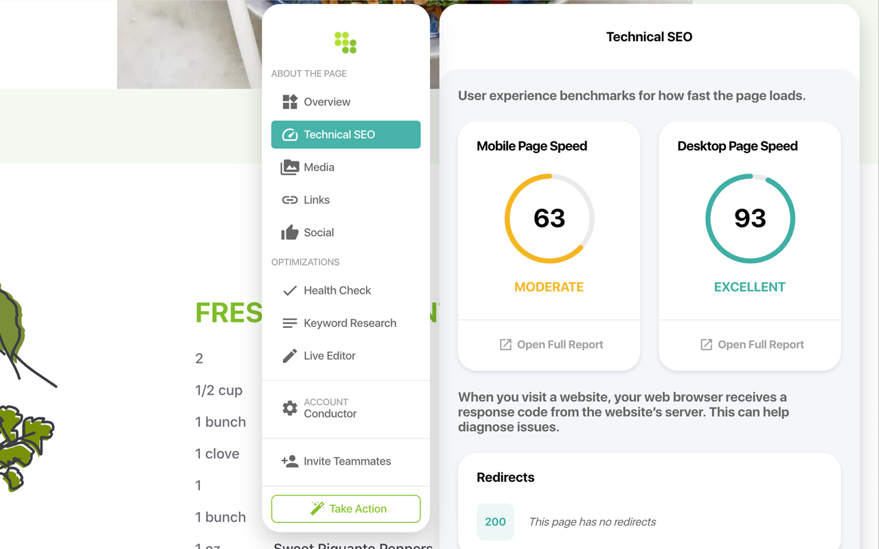 Conductor for Chrome - SEO Extension截图4