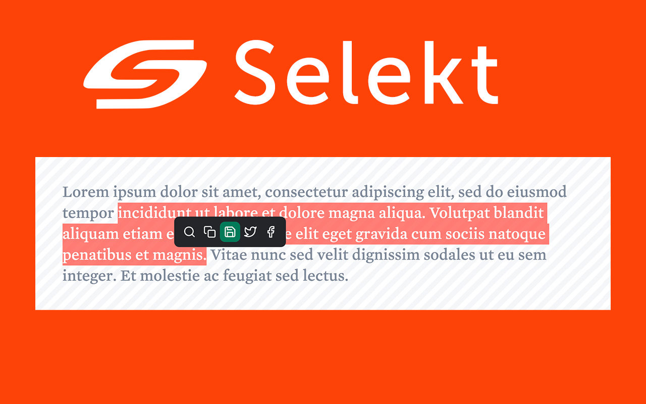 Selekt - One click actions for text selection截图2