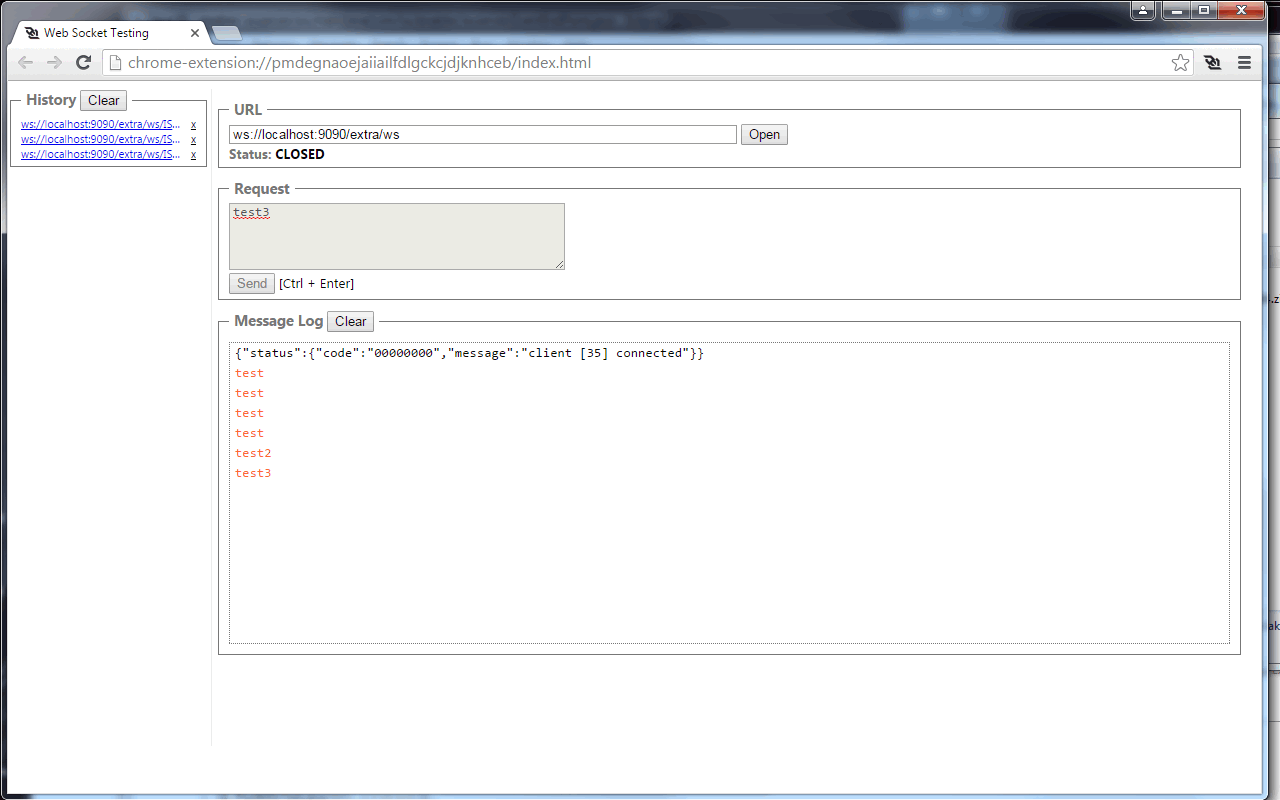 WebSocket Test Client截图1