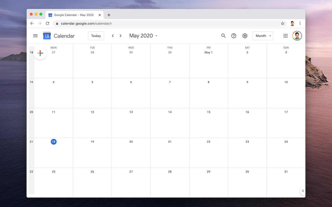 Google Calendar Disable Month Scroll截图1