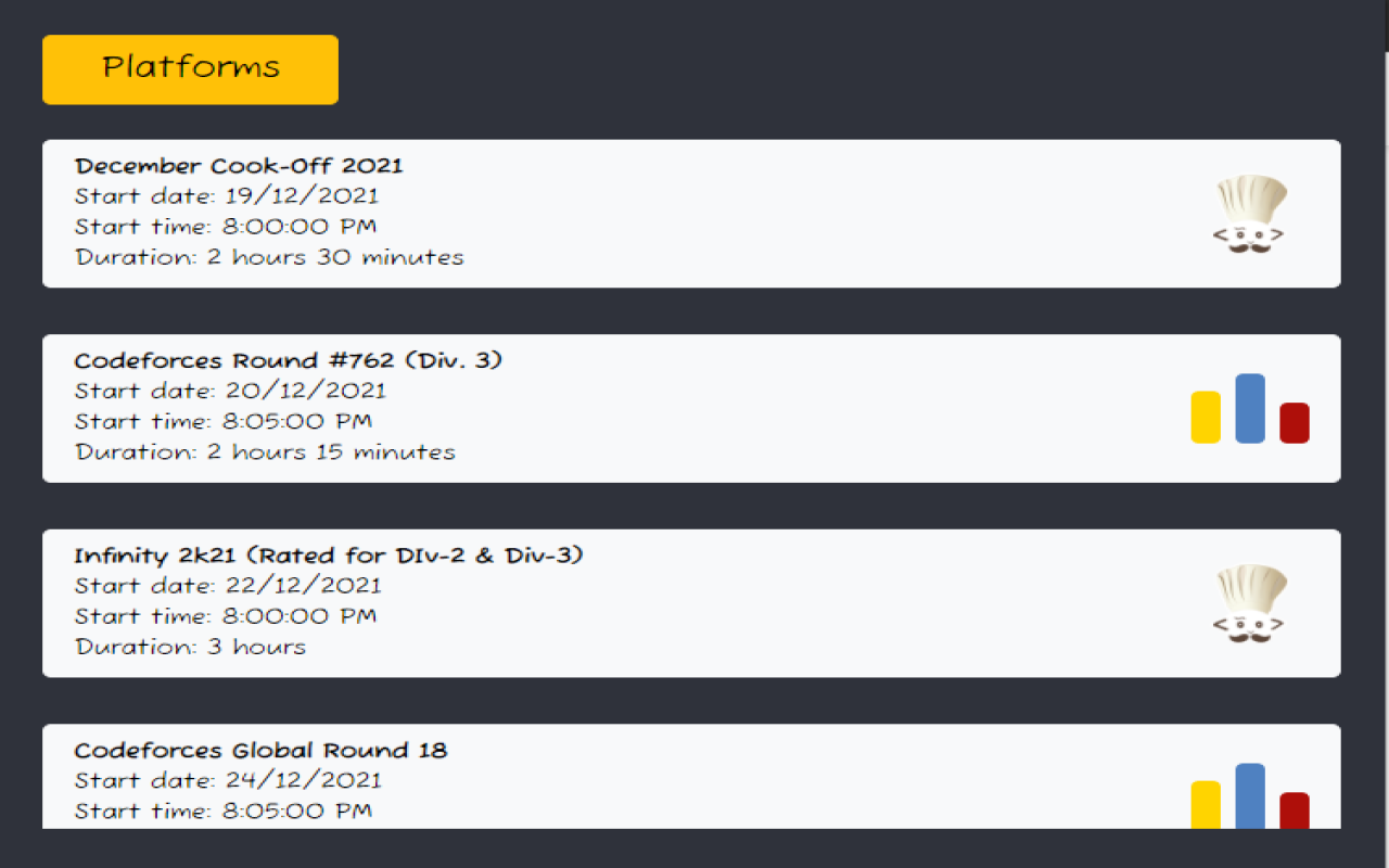 Competitive Coding Calendar截图1