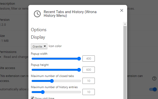 Recent Tabs and History (Wrona History Menu)截图1