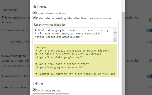 Recent Tabs and History (Wrona History Menu)截图2