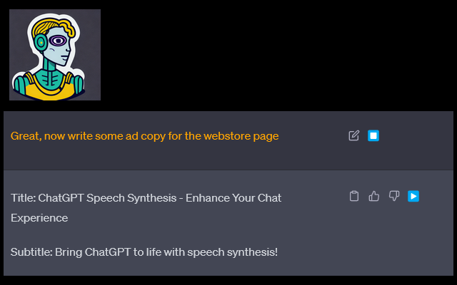 ChatGPT Speech Synthesis截图1