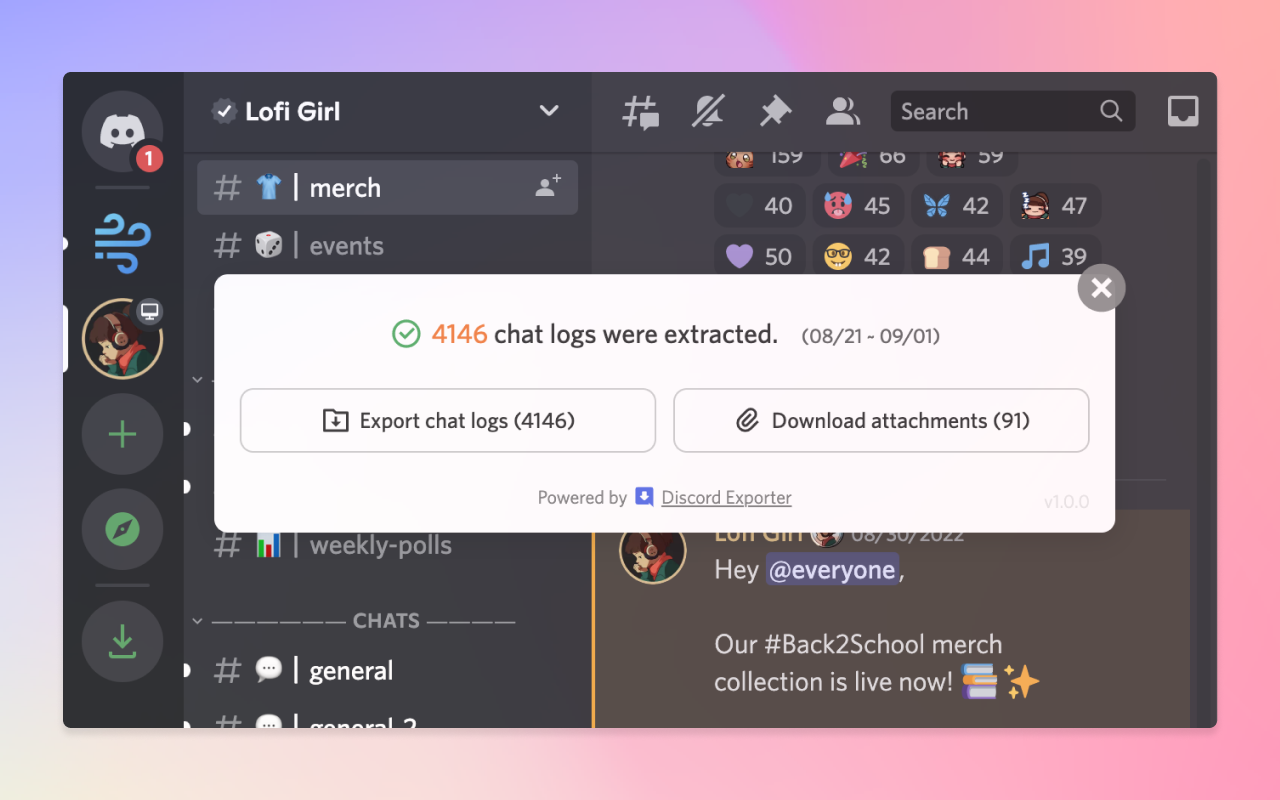 Discord Exporter - Backup discord chat logs截图4