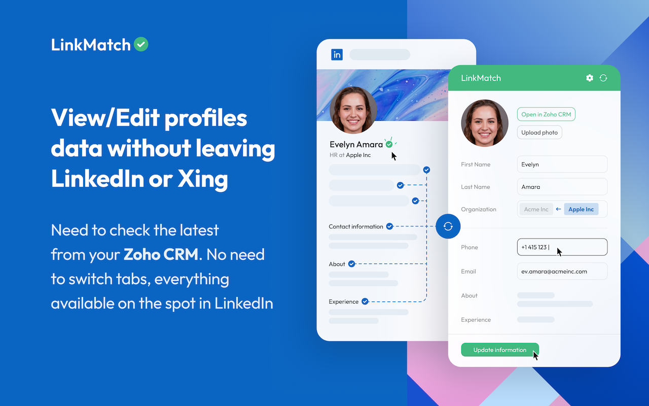 LinkMatch For Zoho CRM截图2