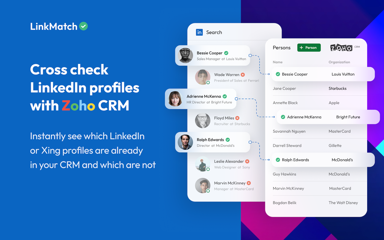 LinkMatch For Zoho CRM截图3