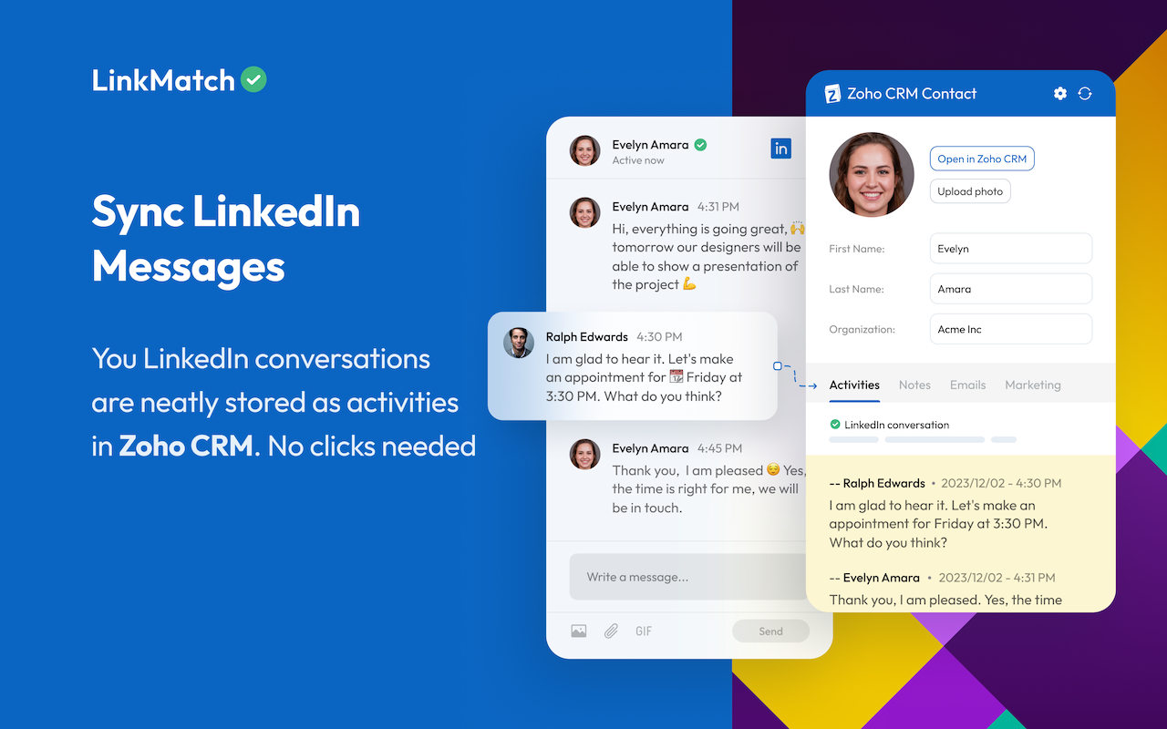 LinkMatch For Zoho CRM截图5
