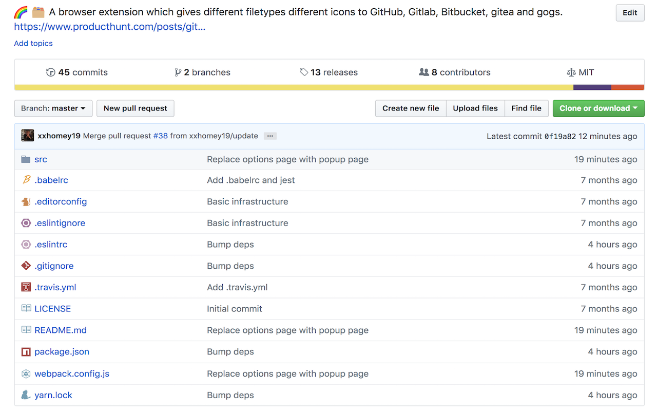 File Icons for GitHub and GitLab截图1