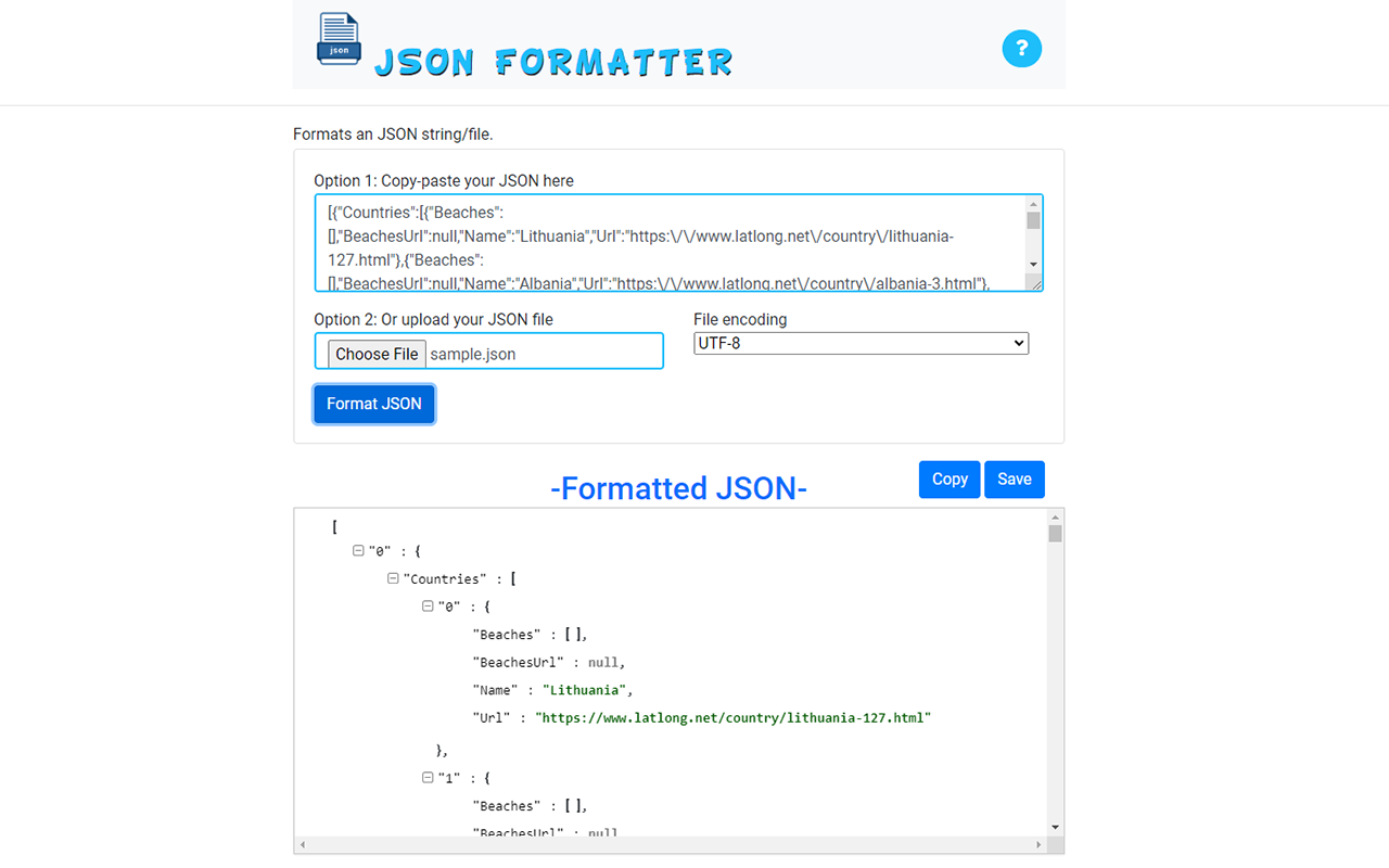 JSON 格式化程序截图1
