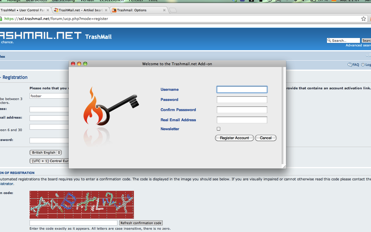 TrashMail.com: Create disposable address截图1